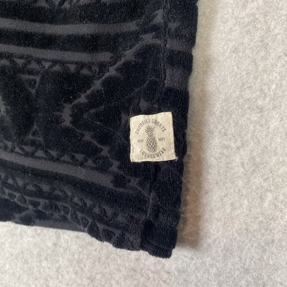 Chubbies Mens L The Crop Circles 7" Velour Shorts Black Elastic Waist Pockets - Picture 3 of 7